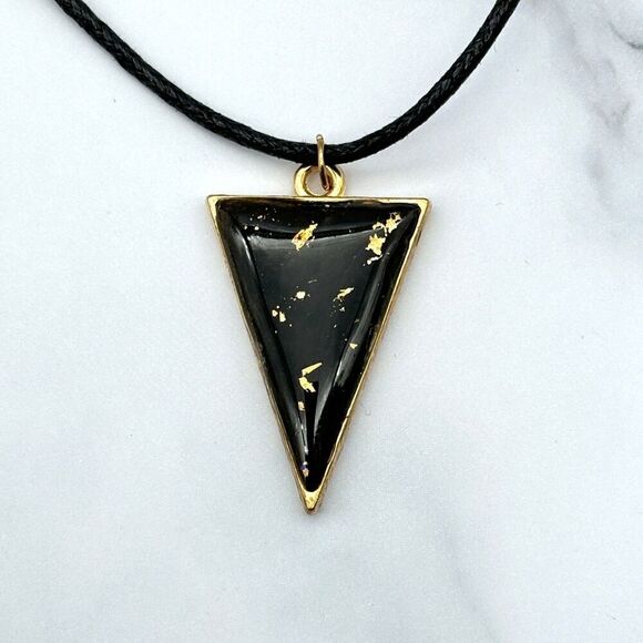 Stargazer Goods Jewelry - Black Color Change Mood Triangle Statement Pendant